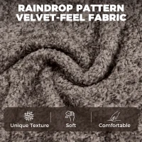 HOMCOM Modern Wingback Accent Chair, Velvet Armchair with Four-Star Base, S-Springs, Swivel, Grey(m-6)