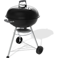 Barbecue a charbon - Weber - Compact Kettle - Ø57 cm - Acier émaillé - Clapet d'aération - 9 couverts  - Noir