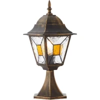 Borne extérieure JANEL - BRILLIANT - noir doré - métal/verre - E27 max 60W - IP44(m-3)