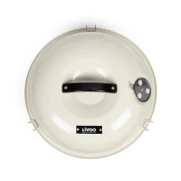 Barbecue a charbon portable - LIVOO - DOC301 - ø34 cm - Grille chromé - Hauteur 18 cm - Poignées - Loquets de sécurité(m-5)