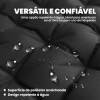 Outsunny Esteira de Campismo Dobrável Portátil com Correias Antideslizante para Cama de Campismo Tenda Viagens Preto(m-7)
