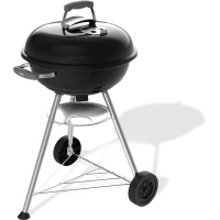 Barbecue a charbon - Weber - Compact Kettle - Ø47 cm - Acier émaillé - Clapet d'aération - 6 couverts - Noir