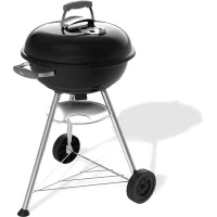 Barbecue a charbon - Weber - Compact Kettle - Ø47 cm - Acier émaillé - Clapet d'aération - 6 couverts - Noir(m-1)