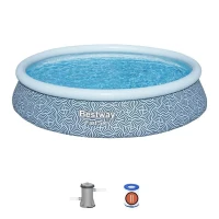 Kit piscine gonflable BESTWAY - Fast Set - 396 x 84 cm - Ronde (Filtre a cartouche, 1 cartouche)(m-1)