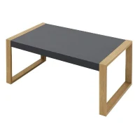 Salon de jardin d'angle - Aluminium effet bois - PUERTOCOR - 5 personnes + table basse(m-2)