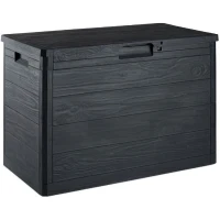 Coffre de rangement TOOMAX en résine 160 litres gris Woody's 77,5 x 44,5 x 52,7 cm(m-2)