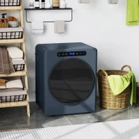 HOMCOM Sèche linge à évacuation, sèche-linge électrique 1000 W 3 Kg, 6 modes de séchage, minuterie, acier inoxydable, bleu(m-6)