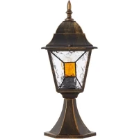 Borne extérieure JANEL - BRILLIANT - noir doré - métal/verre - E27 max 60W - IP44(m-2)