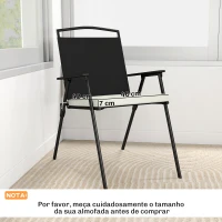Outsunny Conjunto de Almofadas para Cadeiras de Jantar 46x42x7 cm 6 Peças com Capa Lavável e Laços, Impermeável e Anti-UV Creme(m-3)