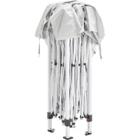 Tonnelle de jardin pliante - Cadre blanc et toile écru - 3 x 3 m - Sac de transport(m-3)