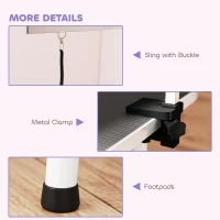 PawHut 32" Foldable Dog Grooming Table Pet Drying Beauty Table Adjustable Fixed Arm Rubber Top, Black(m-8)