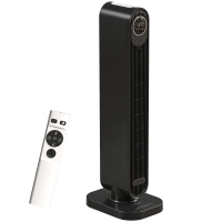 HOMCOM 2000W Ceramic Electric Heater with Fan, Timer, Oscillation - Black