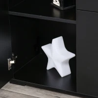 Homcom Mobilier Multiuz 79×36×74 cm – Alb cu Sertare si Dulapuri Push(m-14)