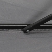 Outsunny Chapéu de Sol para Terraço Exterior com Cobertura Ventilada e Mastro Desmontável de Alumínio para Jardim e Pátio Cinzento Escuro(m-10)