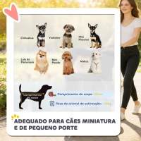 PawHut Carrinho para Cães Pequenos com Cesto de Arrumação Janelas em Rede e Cinto de Segurança 77x44x102 cm Cinzento Escuro(m-4)