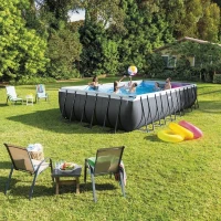 Kit Piscine hors sol tubulaire INTEX - Ultra XTR - 732 x 366 x 132 cm - Rectangulaire (Filtre a sable + accessoires) - 26364GN(m-2)