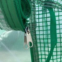 Outsunny Walk-in Polytunnel Garden Greenhouse - Outdoor Mesh Door Greenhouse with PE Cover and 6 Windows, 4.5 x 3 x 2m, Green(m-9)