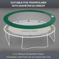 HOMCOM  Trampoline Safety Pad, 8 ft-Green(m-5)
