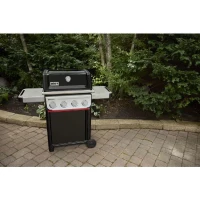 Barbecue a gaz - Weber - Spirit E-410 - Thermometre analogique - Fonte d'aluminium - Tablettes latérales - Noir(m-4)