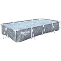 Piscine hors sol tubulaire BESTWAY - Steel Pro™ - 366 x 201 x 66 cm - Rectangulaire - décor graphique(m-1)