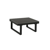 Salon de jardin d'angle 7 places - Aluminium - ALMARA - Canapé d'angle + 2 tabourets + table - Ecru(m-5)