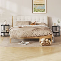 HOMCOM Set of Two Marble-Effect Coffee Tables - Black(m-9)