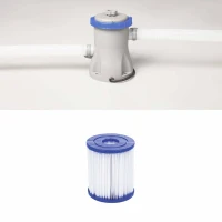 Kit Piscine hors sol autoportante BESTWAY - Marine Fast - 305 x 76 cm - Ronde (Livrée avec une pompe de filtration)(m-3)