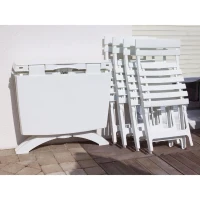 Chaise pliante Miami - GROSFILLEX - Blanc - Résistante aux intempéries et peu encombrante(m-2)
