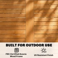 Outsunny Gartenmöbel Set FSC Holz Sitzgruppe 5-teilig Klappbar Tisch mit 4 Klappstühlen Lamellendesign(m-6)