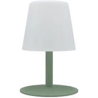 Lampe de table sans fil - LUMISKY - STANDY MINI Olive - H25 cm - Pied en acier vert olive - LED blanc chaud et blanc(m-1)