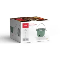 Barbecue a charbon portable - LIVOO - DOC327V - ø27 cm - Grille en acier chromé - Hauteur 24 cm - Pieds pliables - Poignées(m-5)
