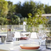 Set de 2 lampes de table sans fil - LUMISKY - TWINS - Cream - H16 cm - LED(m-4)