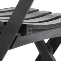 Chaise pliante Miami - GRILL ME - Anthracite - Résistante aux intempéries et facile a ranger(m-4)