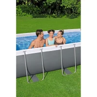 Kit Piscine hors sol tubulaire BESTWAY - Steel Pro Max™ - 404 x 201 x 100 cm - Rectangulaire (Filtre a cartouche, échelle)(m-5)