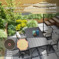 Outsunny Base para Chapéu de Sol Redonda Suporte para Chapéu de Sol Preenchível com Água 23L ou Areia 28kg Ø55x30 cm Marrom(m-5)