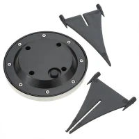 Lot de 8 spots solaires ronds inox encastrable ou a piquer - LUMISKY - DECKY - LED blanc froid - Ø12 cm(m-2)