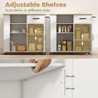 HOMCOM Cărucior mobil multifuncțional pentru depozitare(m-5)