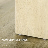 HOMCOM Dining Table for 4-6 People, Kitchen Table with Wood Effect for Dining Room, Oak(m-7)