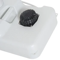 Outsunny Lavatório Portátil para Campismo com Depósito de Recuperação de Água e Dispensador de Sabão 83x50x103 cm Cinza Claro(m-10)