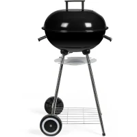 Barbecue a charbon - LIVOO - DOC172N - Surface de cuisson Ø 41 cm - Grille en acier chromé - Cuve et couvercle en acier émaillé(m-1)