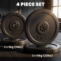 HOMCOM Discuri acoperite cu vinil(m-4)