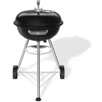 Barbecue a charbon - Weber - Compact Kettle - Ø47 cm - Acier émaillé - Clapet d'aération - 6 couverts - Noir(m-2)