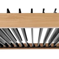 Pergola bioclimatique GAYA - Structure en aluminium et en acier - l300 x P300 x H240 cm - Aspect Bois(m-6)