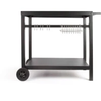 Desserte pour plancha - LIVOO - GS130 - Plateau 85 x 50 cm - Convient pour les planchas 2, 3 ou 4 brûleurs - Finition métal(m-2)