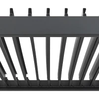Pergola bioclimatique GAYA - Structure en aluminium et en acier - 290x290xH240 cm - Gris(m-6)