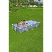 Kit Piscine hors sol tubulaire BESTWAY - Steel Pro™ - 366 x 201 x 66 cm - Rectangulaire (Inclus épurateur a Cartouche)(m-3)