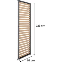 Persienne pour pergola - Aluminium - Gris et naturel - 229 x 93 cm(m-6)