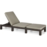Allibert by KETER - Daytona - bain de soleil - résine imitation rotin tressé - marron - dossier réglable(m-1)