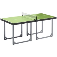 HOMCOM Mesa de Ping Pong Dobrável Mesa de Ping Pong Profissional com Rede e Estrutura de Aço 182x91x76 cm Verde(m-10)