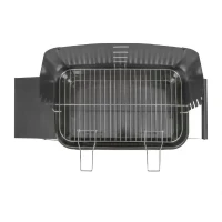 Barbecue a charbon - LIVOO - DOC328 - Inox - Surface de cuisson 48,5 x 28,8 cm - Hauteur réglable 70-84 cm(m-4)